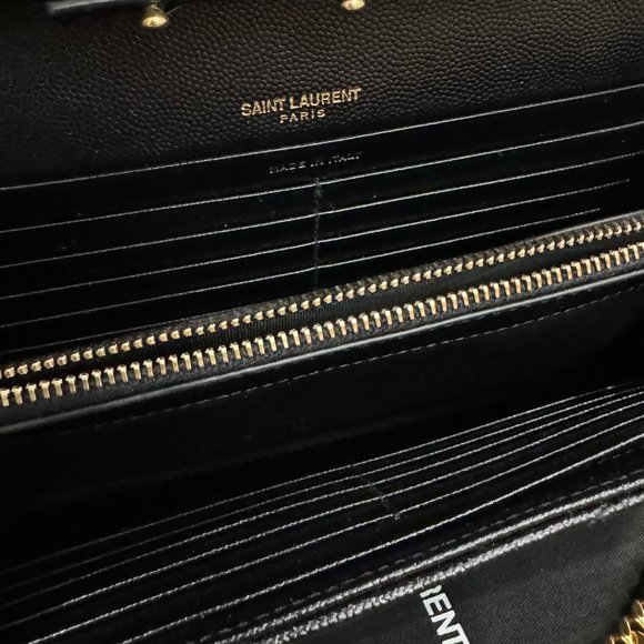 SAINT LAURENT Black Monogramme Envelope Chain Wallet Bag - Picture 15 of 15